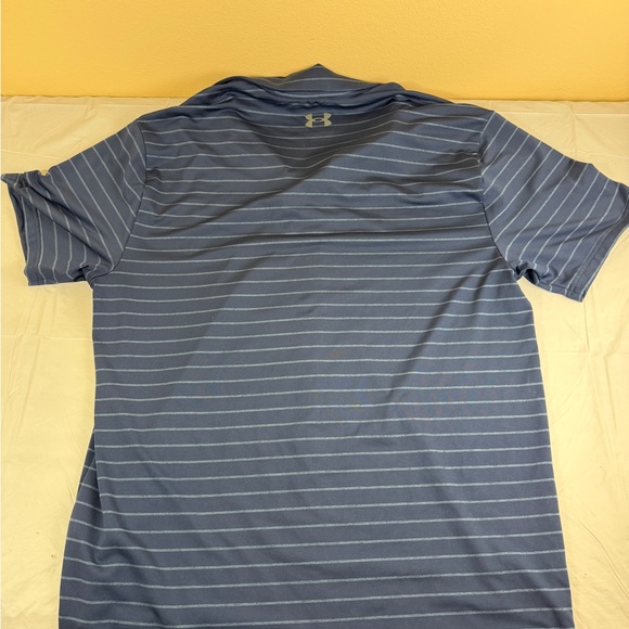 Under Armour Men's Navy Striped Polo Shirt - Picture 6 of 6
